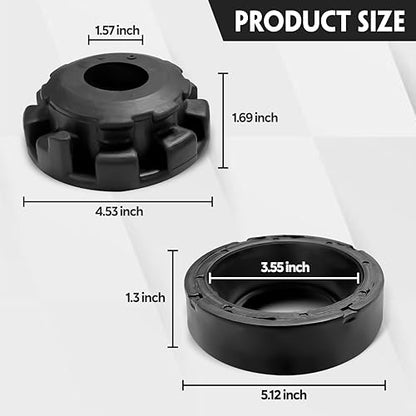 Front Upper & Lower Coil Spring Isolators Kit fits for Jeep Grand Cherokee WJ/WG 1999-2004 Replace 52088257 52088401，K160040 K160041 Coil Spring Insulators - color: Front