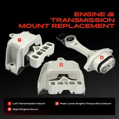 A-Premium Engine Motor and Transmission Mount Kit, with Torque Strut Mount