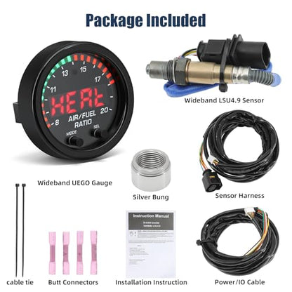 ARTILAURA 30-0300 Wideband AFR Gauge Digital Air Fuel Ratio Gauge Kit