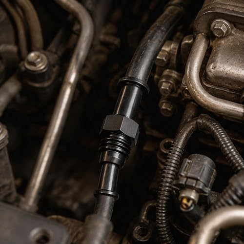 6AN Male to 3/8" SAE Quick Disconnect, Aluminum Straight Adapter, Male Push On Connector for Fuel Rail Hose
