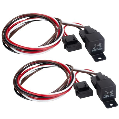 2 PCS Electric Fan Relay Kit, Dual Electric Fan Relay Kit, 185 On 175 Off