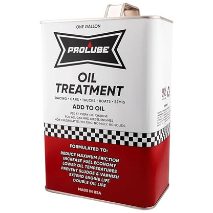 Prolube Oil Treatment - Engine Oil Additive for Gas & Diesel Engines - Reduces Wear, Noise, Vibration - Boosts Fuel Economy & Horsepower - Works on Transmissions & Differentials (1Gallon) - size: 128 fl oz