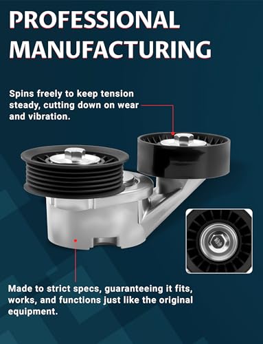 Serpentine Drive Belt Tensioner w/Pulley Kit for 2002-2012 Liberty V6 3.7L
