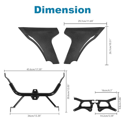 Side Fairing Panel Bracket Kit for Harley CVO Road Glide ST - color: Carbon Fiber Pattern