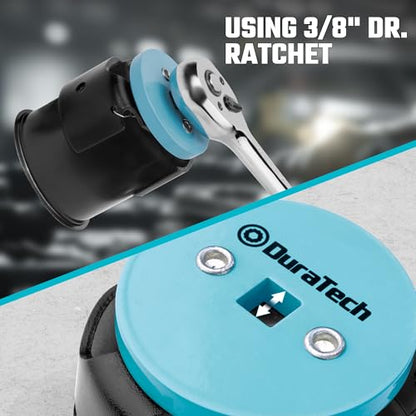DURATECH Adjustable Oil Filter Wrench, Universal, 3/8" Drive - size: 2-1/2 to 3-1/8 Inches