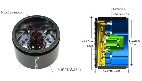 198g Super Heavy Duty 2.2 Beadlock Wheel Rims for 1/10 RC Crawle (Silver Blue) - color: Silver Blue