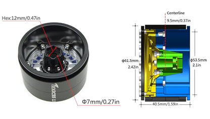 198g Super Heavy Duty 2.2 Beadlock Wheel Rims for 1/10 RC Crawle (Silver Blue) - color: Silver Blue