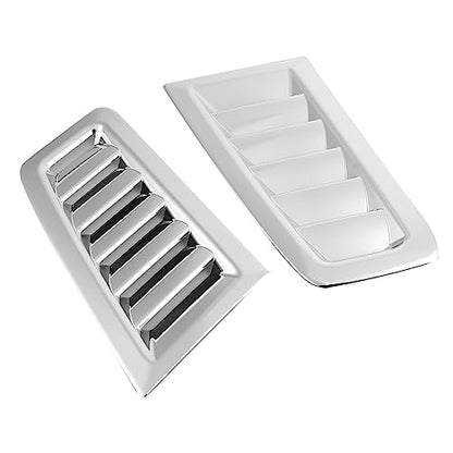 Universal Car Hood Vent Scoop Kit, Cold Air Intake Louvers for Auto Cooling, Fit for RS MK2 Bonnet Cover (Electroplating) - color: Electroplating