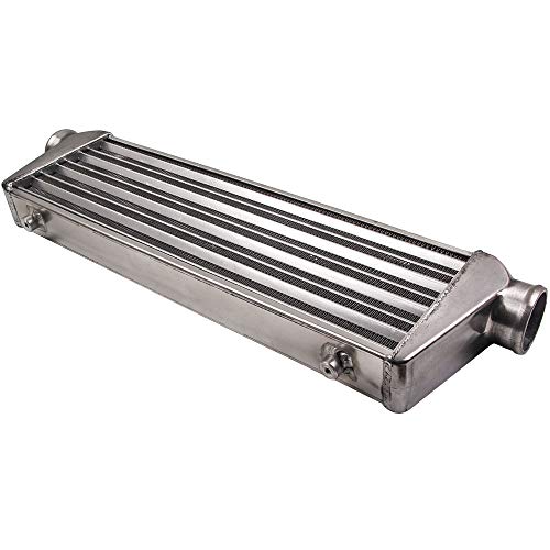 maXpeedingrods Universal Front Mount Intercooler 27" X 7" x 2.5" Tube & Fin 2.5" Inlet & Outlet Aluminum, Silver