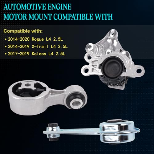 Motor Mount Kit for 2014-2020 Rogue 2.5L L4 - size: A4376 A4366 A4364
