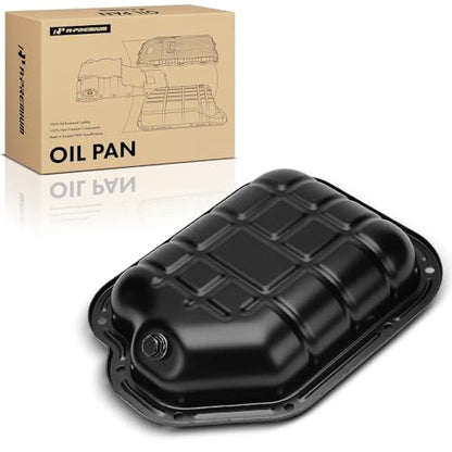 A-Premium Lower Engine Oil Pan Sump with Drain Plug Compatible with Nissan - style: Oil Pan