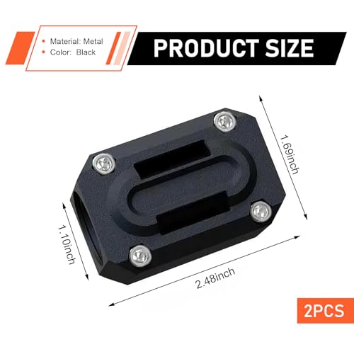 2 PCS Motorcycle Engine Guard Bumper Protection Block, Nylon Anti-Scratch Motorcycle Bumper Decor Slider, Engine Guard Crash Bar Protectors Slider, Universal for 22mm/25mm/28mm (Black)