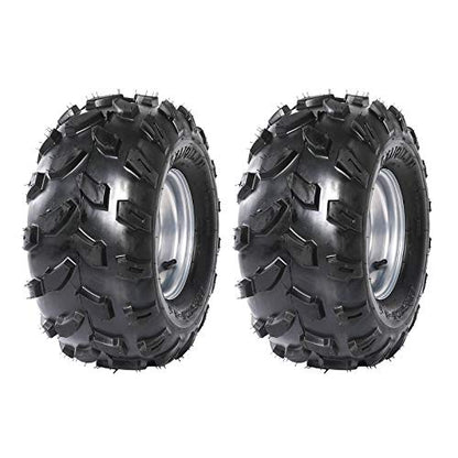 Pack of Two 18X9.5-8 Tubeless Tire With 8 inch Wheels Rims for ATV Go Kart Pit Dirt Bike