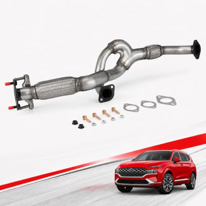 HS01F Flex Exhaust Pipe Direct Fit for Hyundai Santa Fe GLS 2007-2009 2.7L - size: 2007-2009 Hyundai Santa Fe