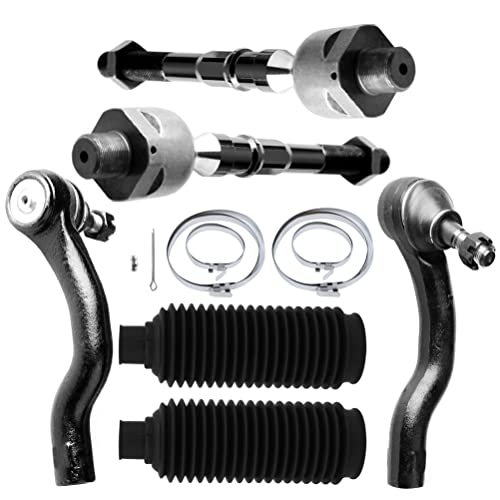 Front Inner Outer Tie Rod for Nissan for Frontier,for Pathfinder,for Xterra - color: Tie Rod+Boot, size: For Nissan Frontier Pathfinder Xterra