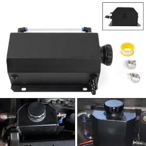Universal 2L Coolant Overflow Tank,Aluminum Coolant Reservoir Tank, Black - size: 2L-Black