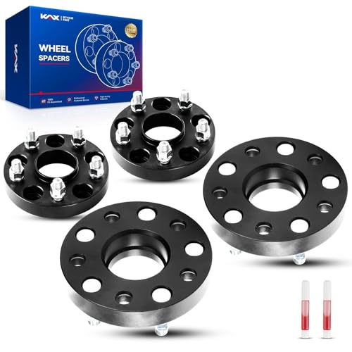 KAX 5x120mm Hub-Centric Wheel Spacers 1 inch for Honda Odyssey - color: Black, size: 5x120 -64.1mm -M14x1.5 -1" thick -4Pcs