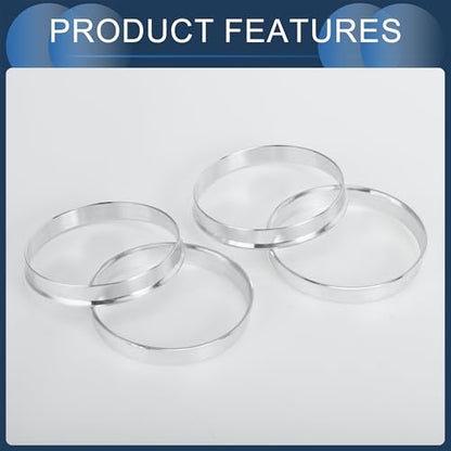 Hub Centric Rings, 65.1mm ID to 67.1mm OD Vehicle Wheel Hubrings Aluminum Alloy, 4 Pcs - size: 65.1mm to 67.1mm