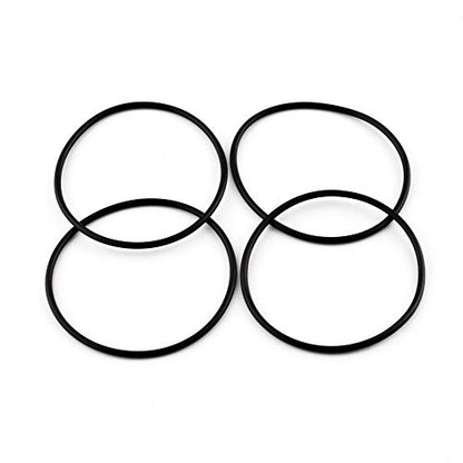 RTRHINOTUNING 50mm(1.97in) Black Wheel Center Cap Rubber O-Rings Set of 4 for Caps with 50-100mm Clip to Clip Diameter
