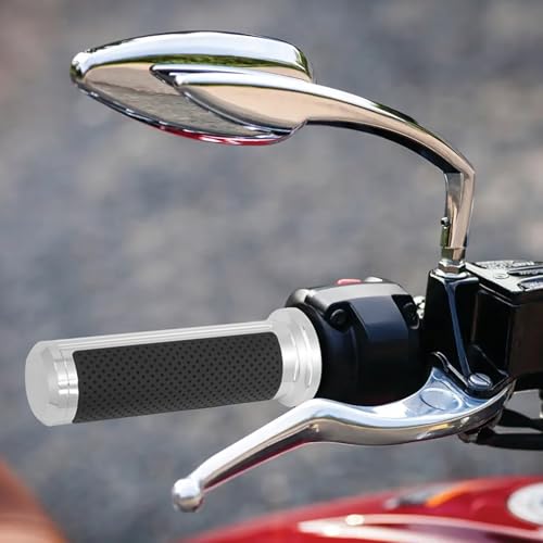 1 Inch Cable Throttle Handlebar Grips Motorcycle Hand Grips - color: #3 Chrome