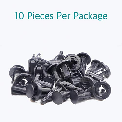 Lantee 10mm Fender Push in Retainer Fastener Clips for Honda 91503-SZ5-003, Pack of 10