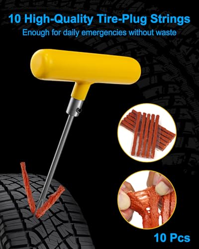 Tire Repair Kit with Plugs, Tire Plug Kit Heavy Duty Professional for Car, ATV, Motorcycle, Truck, Flat Tire Emergency Repair(Zipper Bag Type-33 PCs) - style: Zipper Bag Type-33 PCs