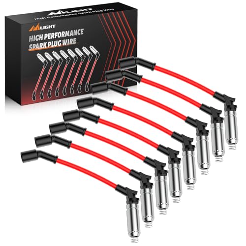 Nilight 8 PCS 10.2mm Spark Plug Ignition Wire Replaces for 48322R - size: 10.2mm - 48322R