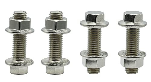 Stainless Steel Flange Screws, Flange Bolts, Exhaust Manifold Hardware Kit (Bolts&Nuts) M10X1.5-35mm (4-Pack)
