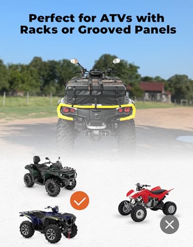 900D 80L ATV Cargo Storage Bag with 13L Cooler Rain Cover, Zipperless