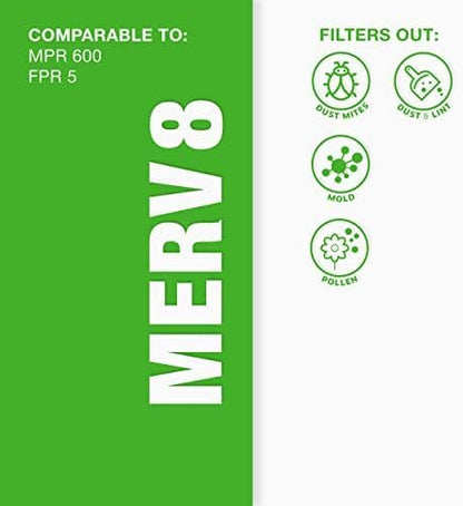 Aerostar Air Filter 20x20x1 MERV 8 AC Filter, HVAC, Furnace Filter, 6 Pack - style: 6 PACK