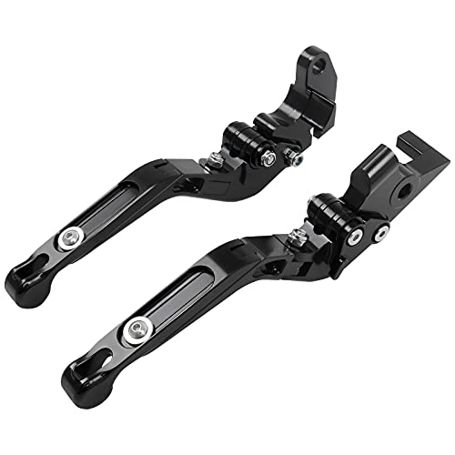Motorcycle Foldable Brake Clutch Levers Adjustable Aluminum Handlebar Lever Replacement for BMW F900GS F900 GS 2024 2025 (Black) - color: Black