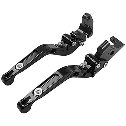 Motorcycle Foldable Brake Clutch Levers Adjustable Aluminum Handlebar Lever Replacement for BMW F900GS F900 GS 2024 2025 (Black) - color: Black