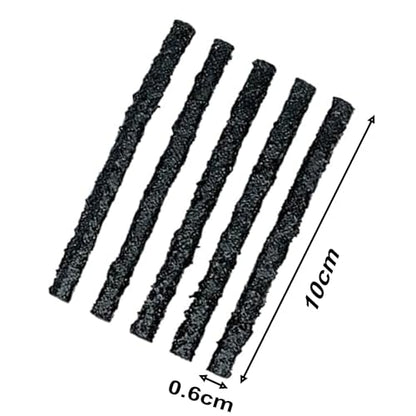 PINKJOY 90 Pack Tire Repair Strings Black (100 x φ6 mm), Automotive Tool Tire Repair Plugs for Tubeless Off-Road Tires Car, Bike, ATV, UTV, Wheelbarrow, Mower - color: Black