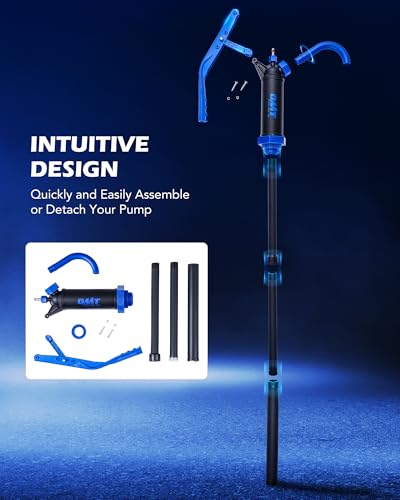 OMT 55 Gallon Drum Pump, Fits 5 to 55 Gallon Drums & Barrels - color: Black Lever Action Reinforced PP Pump