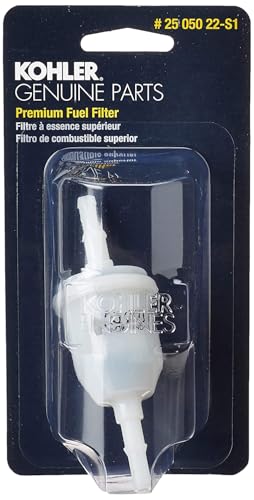 Kohler 25 050 22-S Engine Fuel Filter 51 Micron With 1/4-Inch Fuel Line Inside Diameter, Brown/A