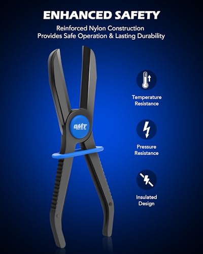 OMT Hose Pinch Off Pliers, 3 Pc Long Reach Hose Clamp Set For Brake Lines - style: Straight
