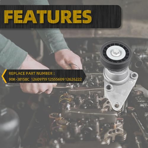 Dasbecan Serpentine Belt Tensioner Pulley Kit for Chevy Silverado 02-07
