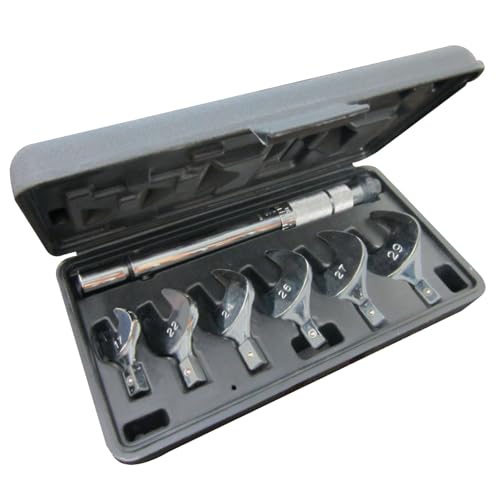 Mastercool 70078 Torque Wrench Kit, 10–75 Nm, R410A Flare Nut Tool, 6 Metric Heads (17, 22, 24, 26, 27, 29 mm) with Blow-Molded Case | Precision HVAC Torque Wrench | U.S.-Based Support - style: Torque Wrench Kit