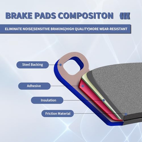 Front and Rear Brake Pads for Harley Road Glide 2008-2021, FLHX Street Glide 2008-2022, Road King 2008-2022, FLHTCU Ultra Classic Electra Glide 2008-2020