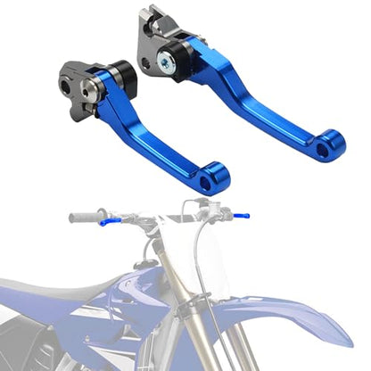 Motorcycle Brake Clutch Lever Pivot Levers Set Adjustable CNC for YZ85 2015-2025 YZ65 2018-2025 YZ 65 85 Dirt Pit Bike Blue - color: Blue