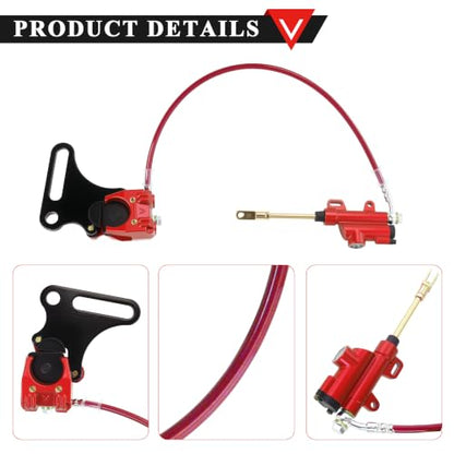 PRO BAT 15mm Hydraulic Rear 110cc Pit Bike Brake Assembly Kit w/Brake Pad - color: Red Brake Assembly, size: 15mm Brake Caliper Assembly