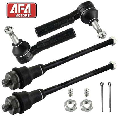 4 PCS Front Inner & Outer Tie Rod Ends Kit Fit for Chevy Silverado/GMC Sierra 1500 2500/Chevrolet Tahoe Suburban Avalanche/GMC Yukon XL/Cadillac Escalade ESV EXT, Replacement ES3488 ES3493 - size: ES3488-3493X2