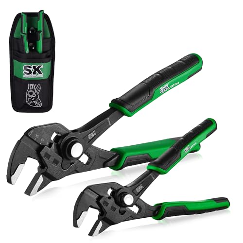 SK Pliers Wrench Set, Adjustable Parallel Smooth Jaw, 6-Inch & 7.5-Inch - size: 6-Inch, 7.5-Inch Set