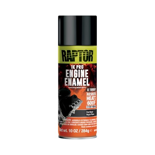 RAPTOR Engine Enamel, Automotive Spray Paint, Fat Black - color: Fat Black, style: Engine Enamel