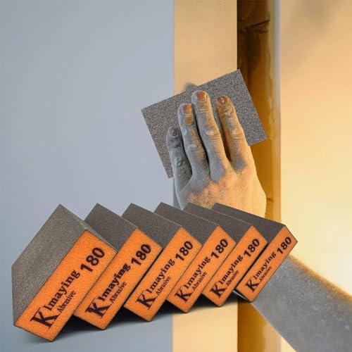Sanding Sponge, 180 Grit Assortment Sanding Block - size: 180grit - 6pcs