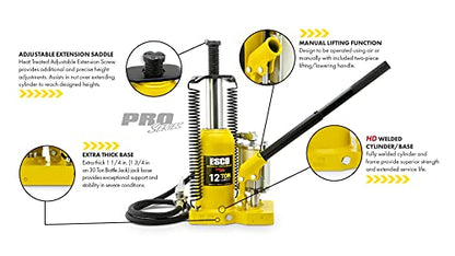 Pro Series 12 Ton Air Hydraulic Bottle Jack - style: 12 Ton Capacity
