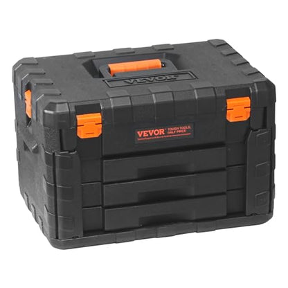 VEVOR Mechanics Tool Set and Socket Set, 1/4" 3/8" 1/2" Drive Deep and Standard Sockets, 450 Pcs SAE and Metric Mechanic Tool Kit with Bits, Hex Wrenches, Combination Wrench, Accessories, Storage Case