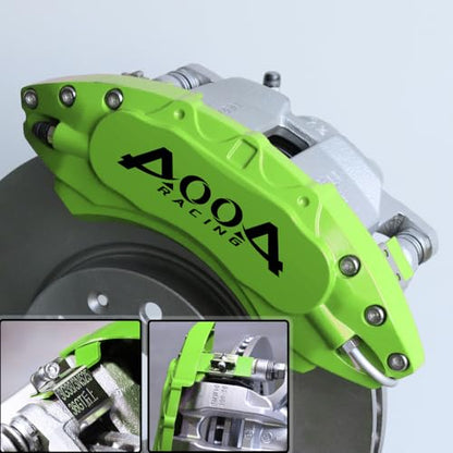 AOOA Green with Black Logo Caliper Covers Disc Brake Caliper Covers Caliper Paint Fit for KIA Telluride 2020-2025（front and rear） - color: Green with black logo