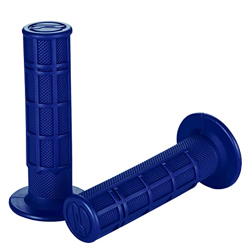 7/8'' ATV Grips Universal Handlebar Grips Soft Rubber Motorcycle Grip for ATV Polaris Thumb Throttle Kid Youth 4 Wheeler Quad 400ex - color: blue
