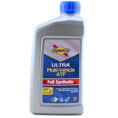Full Synthetic Multi-Vehicle Automatic Transmission Fluid – Sunoco Ultra ATF – CVT Compatible – 1 Quart (Pack of 6)